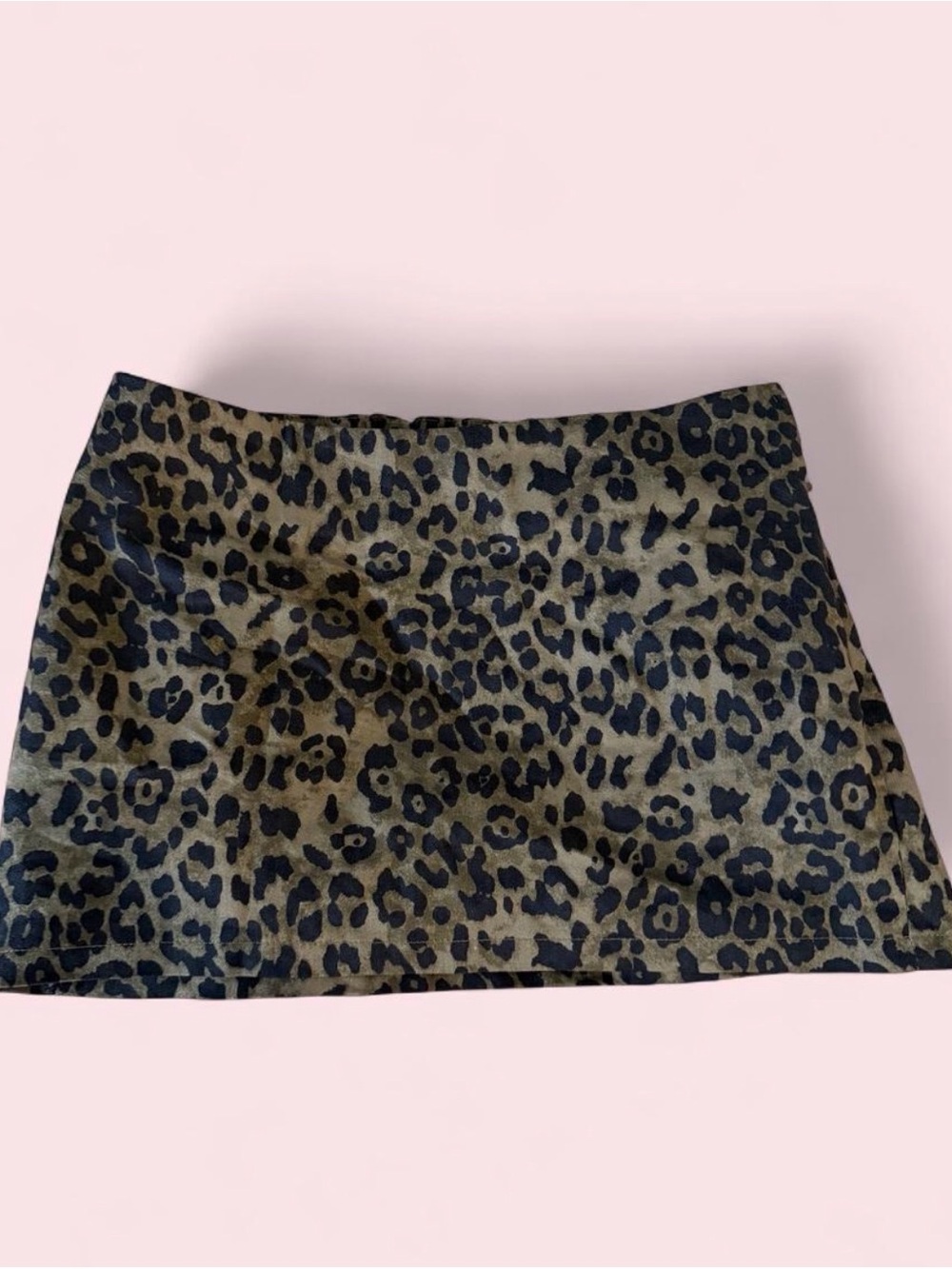 Leopard Print Mini Skirt - Brown/Black